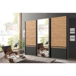 Wimex Schwebetürenschrank Gibraltar - Eiche Artisan Dekor / Anthrazit -Schlafzimmer Verkaufe DE 1000313181 220107 08170100128 MOOD DETAILS P000000001000313181 mood