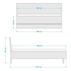 Wimex Bettgestell Gibraltar I - Eiche Artisan Dekor / Anthrazit - 160 x 200cm -Schlafzimmer Verkaufe DE 1000313195 220107 08170100652 SKETCH DETAILS P000000001000313195 sketch