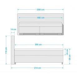 Loftscape Boxspringbett Longsland - Grau - 180 x 200cm -Schlafzimmer Verkaufe DE 1000314802 211216 153224000572 SKETCH DETAILS P000000001000314802 sketch