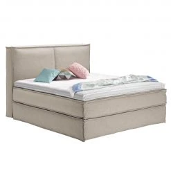 Boxspringbett Kinx - Stoff KINX: Beige - 180 x 200cm - H3 - 130 cm