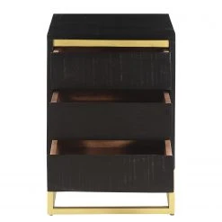 Jack & Alice Nachtkommode Nooble - Mango massiv / Metall - Mango Schwarz / Gold -Schlafzimmer Verkaufe DE 1000315446 220427 035 DETAILS P000000001000315446