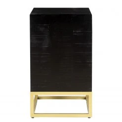 Jack & Alice Nachtkommode Nooble - Mango massiv / Metall - Mango Schwarz / Gold -Schlafzimmer Verkaufe DE 1000315446 220427 050 DETAILS P000000001000315446