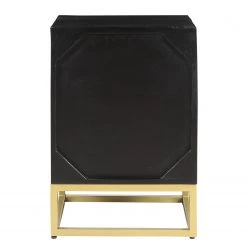Jack & Alice Nachtkommode Nooble - Mango massiv / Metall - Mango Schwarz / Gold -Schlafzimmer Verkaufe DE 1000315446 220427 055 DETAILS P000000001000315446