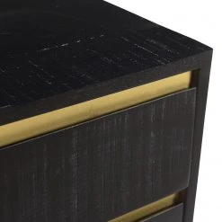 Jack & Alice Nachtkommode Nooble - Mango massiv / Metall - Mango Schwarz / Gold -Schlafzimmer Verkaufe DE 1000315446 220427 060 DETAILS P000000001000315446