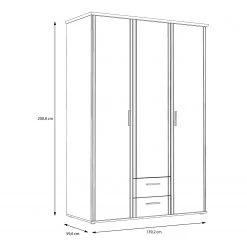 Loftscape Drehtürenschrank Janem - Eiche Sonoma Dekor -Schlafzimmer Verkaufe DE 1000324831 220117 082151000528 SKETCH DETAILS P000000001000324831 sketch