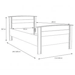 Loftscape Bettgestell Janem - Eiche Bianco -Schlafzimmer Verkaufe DE 1000324978 220117 082157000582 SKETCH DETAILS P000000001000324978 sketch
