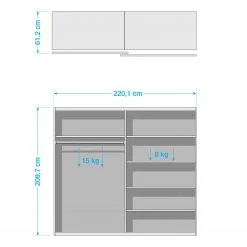 Loftscape Schwebetürenschrank Oliver I - Schlammeiche Dekor / Glas Schwarz -Schlafzimmer Verkaufe DE 1000324995 220203 150617000500 SKETCH DETAILS P000000001000324995 sketch