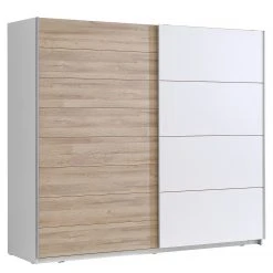 Loftscape Schwebetürenschrank Oliver II - Weiß / Eiche Bianco