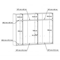 Loftscape Schwebetürenschrank Merkin - Breite: 270 cm -Schlafzimmer Verkaufe DE 1000325000 220203 150536000501 SKETCH DETAILS P000000001000325000 sketch