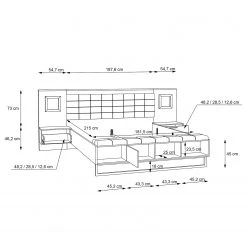 Loftscape Bettanlage Merkin (3-teilig) -Schlafzimmer Verkaufe DE 1000325002 220203 150516000501 SKETCH DETAILS P000000001000325002 sketch