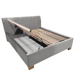 Mørteens Polsterbett Larisa - Strukturstoff Mali: Grau - 160 x 200cm - Mit Stauraum -Schlafzimmer Verkaufe DE 1000325167 220217 060 DETAILS P000000001000325167