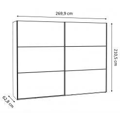 Loftscape Schwebetürenschrank Roland - Breite: 270 cm -Schlafzimmer Verkaufe DE 1000325258 220121 150522000500 SKETCH DETAILS P000000001000325258 sketch