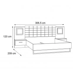 Loftscape Bettanlage Moritz (3-teilig) - 180 x 200cm -Schlafzimmer Verkaufe DE 1000328559 220204 104817000500 SKETCH DETAILS P000000001000328559 sketch