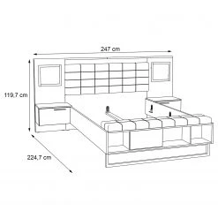 Loftscape Bettanlage Morten (3-teilig) - 140 x 190cm -Schlafzimmer Verkaufe DE 1000328568 220204 10483800500 SKETCH DETAILS P000000001000328568 sketch