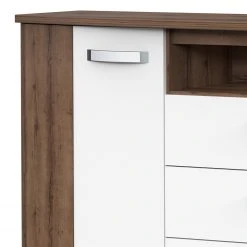 Loftscape Sideboard Rubik - Schlammeiche Dekor / Hochglanz Weiß -Schlafzimmer Verkaufe DE 1000328746 220204 15303700040 DETAILS P000000001000328746