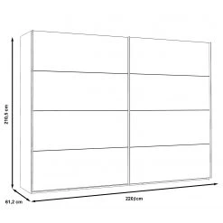 Loftscape Schwebetürenschrank Rye - Breite: 220 cm -Schlafzimmer Verkaufe DE 1000328762 220204 15330100500 SKETCH DETAILS P000000001000328762 sketch