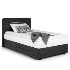 Loftscape Boxspringbett Runner I - mit Beleuchtung - Flachgewebe Kora: Anthrazit