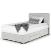 Loftscape Boxspringbett Runner II - mit Beleuchtung - Microfaser Senga: Silber