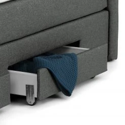 Loftscape Boxspringbett Speedy III - mit Beleuchtung - Flachgewebe Kora: Grau - H2 -Schlafzimmer Verkaufe DE 1000329021 220203 1641040032 DETAILS P000000001000329021