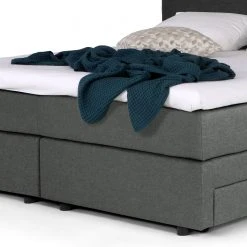 Loftscape Boxspringbett Speedy III - mit Beleuchtung - Flachgewebe Kora: Grau - H2 -Schlafzimmer Verkaufe DE 1000329021 220203 1642060050 DETAILS P000000001000329021