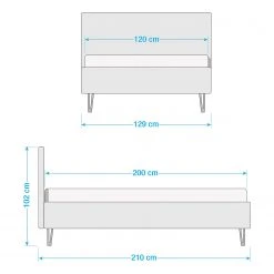 Neue Modular Polsterbett Jesolo - 120 x 200cm -Schlafzimmer Verkaufe DE 1000330233 220211 500 SKETCH DETAILS P000000001000330233 sketch