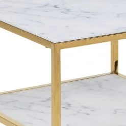 Fredriks Nachttisch Katori - Glas / Metall - Marmor Weiß Dekor / Gold -Schlafzimmer Verkaufe DE 1000330557 220208 144941000050 DETAILS P000000001000330557