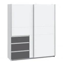 Loftscape Schwebetürenschrank Tover - Weiß / Anthrazit