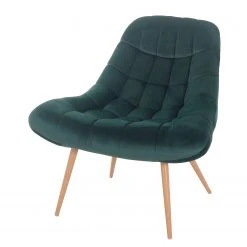 Norrwood XXL Sessel Obelix - Samt - Antikgrün - Braun