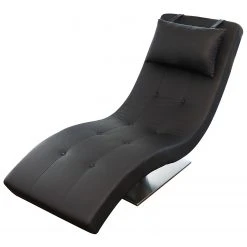 Norrwood Relaxliege Topeno - Kunstleder - Schwarz