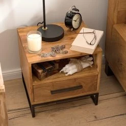 Ars manufacti Nachtkommode Woodson II - Akazie massiv / Metall - Akazie Hellbraun -Schlafzimmer Verkaufe DE 1000339806 220311 021 MOOD DETAILS P000000001000339806 mood