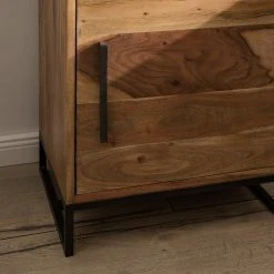 Ars manufacti Nachtkommode Woodson I - Akazie massiv / Metall - Akazie Hellbraun -Schlafzimmer Verkaufe DE 1000339809 220311 045 DETAILS P000000001000339809