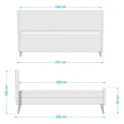 Loftscape Boxspringbett Perez - Rosa - 180 x 200cm -Schlafzimmer Verkaufe DE 1000340261 220506 500 SKETCH DETAILS P000000001000340261 sketch