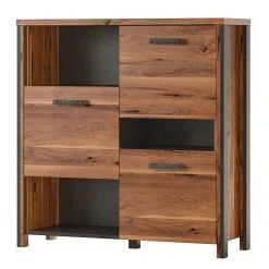 Red Living Kommode Belchatow - Eiche Dekor / Anthrazit