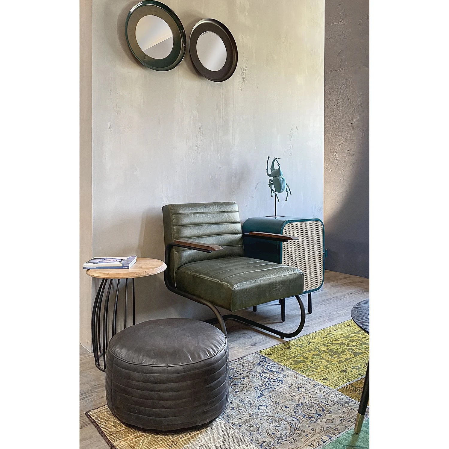 Red Living Kommode Shad - Rattan / Mango massiv - Petrol 3 Red Living Kommode Shad - Rattan / Mango massiv - Petrol – Bild 3