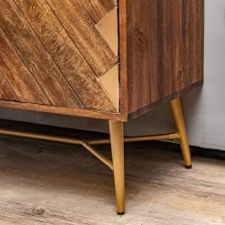 Red Living Kommode Nook - Mango massiv / Metall - Mango / Gold -Schlafzimmer Verkaufe DE 1000341972 220331 063 DETAILS P000000001000341972