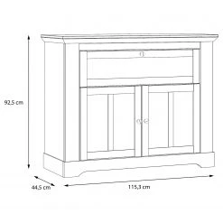 Ridgevalley Kommode Sandvik - Eiche Weiß Dekor / Eiche Nelson Dekor -Schlafzimmer Verkaufe DE 1000342501 220331 500 SKETCH DETAILS P000000001000342501 sketch