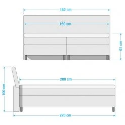 Tom Tailor Boxspringbett Color Box - Stoff TBO: 9 anthrazite - 160 x 200cm - H3 - Unifarben -Schlafzimmer Verkaufe DE 1000346730 220505 500 SKETCH DETAILS P000000001000346730 sketch