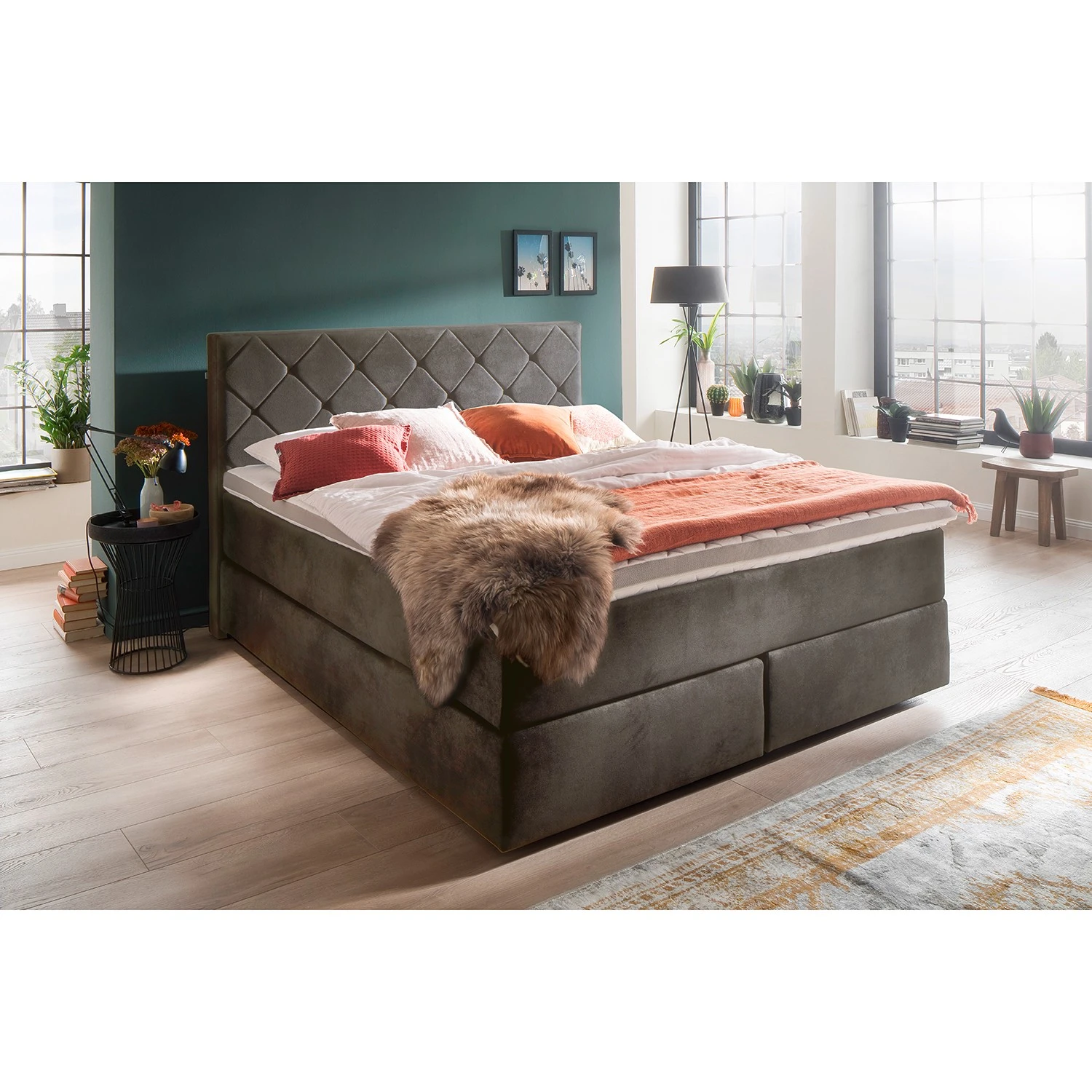 Meise.möbel Boxspringbett New York - Taupe - 160 x 200cm - H2 2 Meise.möbel Boxspringbett New York - Taupe - 160 x 200cm - H2 – Bild 2