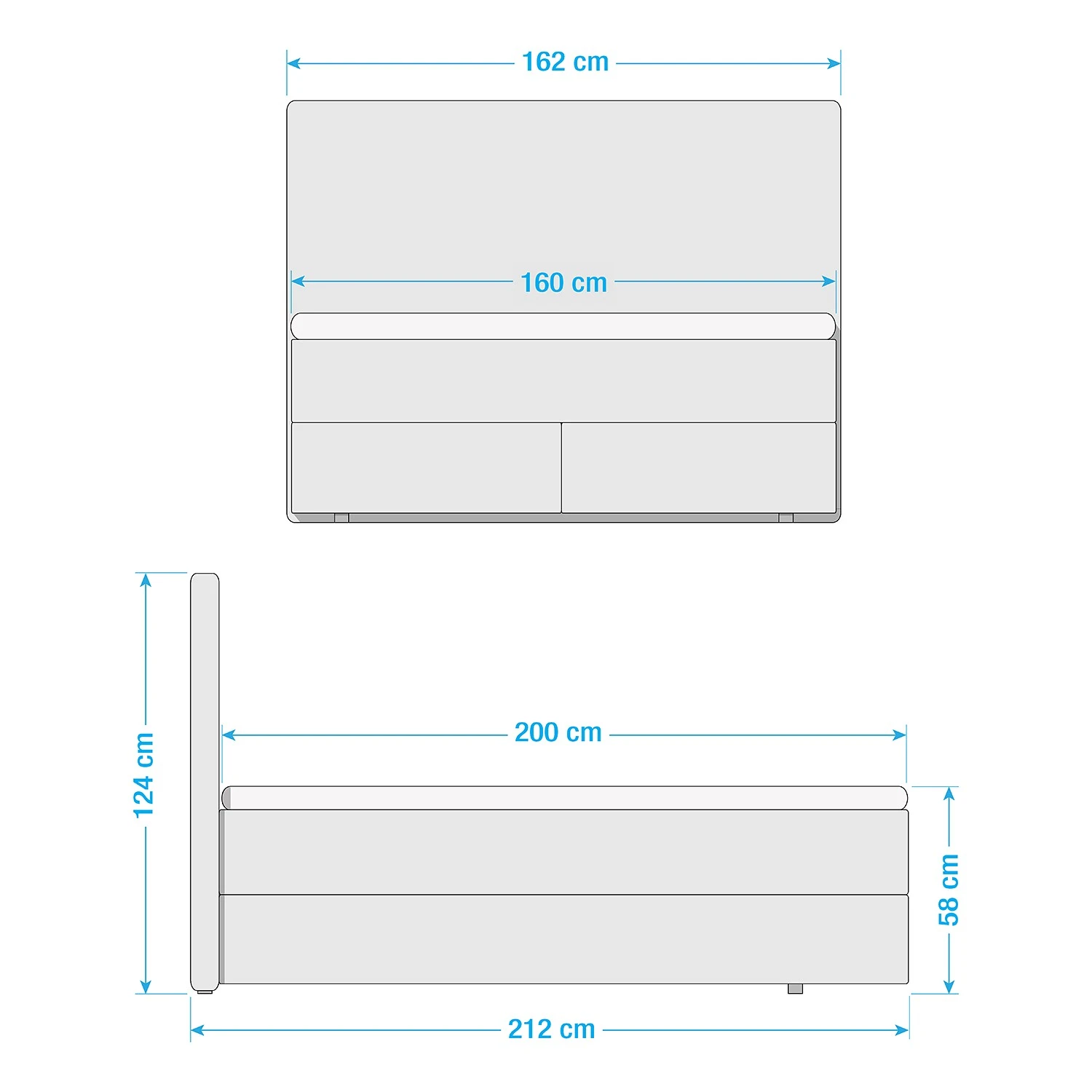 Meise.möbel Boxspringbett New York - Taupe - 160 x 200cm - H2 8 Meise.möbel Boxspringbett New York - Taupe - 160 x 200cm - H2 – Bild 8