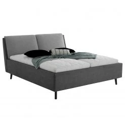 Meise.möbel Polsterbett Valetta - Anthrazit - 180 x 200cm - Schwarz