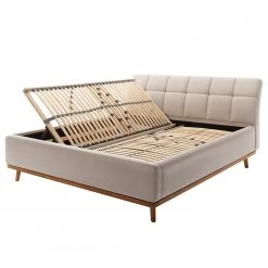 Meise.möbel Polsterbett Mila II - Beige / Eiche Natur - 180 x 200cm -Schlafzimmer Verkaufe DE 1000350958 220622 032 DETAILS P000000001000350958
