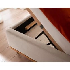 Meise.möbel Polsterbett Mila II - Beige / Eiche Natur - 180 x 200cm -Schlafzimmer Verkaufe DE 1000350958 220622 042 DETAILS P000000001000350958