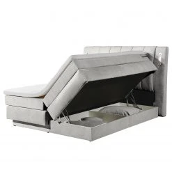 Loftscape Boxspringbett Smithers - Microvelours Thala: Silber -Schlafzimmer Verkaufe DE 1000352948 220602 030 DETAILS P000000001000352948