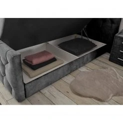 Loftscape Boxspringbett Stony Hill - Microfaser Salvo: Anthrazit -Schlafzimmer Verkaufe DE 1000352952 220602 040 DETAILS P000000001000352952