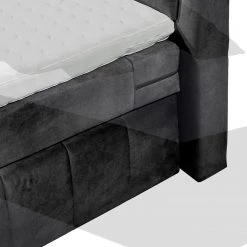 Loftscape Boxspringbett Empirial Night - Microfaser Salvo: Anthrazit -Schlafzimmer Verkaufe DE 1000352957 220602 041 DETAILS P000000001000352957