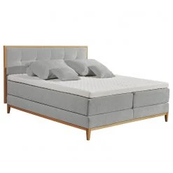 Loftscape Boxspringbett Sylte - Webstoff Raya: Silber