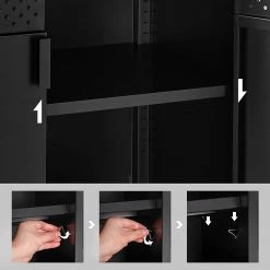 Red Living Kommode Ferris Wheel - Metall - Braun / Schwarz -Schlafzimmer Verkaufe DE 1000353415 220601 032 DETAILS P000000001000353415