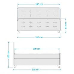 Tom Tailor Boxspringbett Nordic - Webstoff - Stoff TBO: 19 woven grey - 180 x 200cm - H3 -Schlafzimmer Verkaufe DE 1000354143 220527 500 SKETCH DETAILS P000000001000354143 sketch