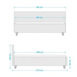 Tom Tailor Polsterbett Nordic Bed - Stoff TSV: 5 Senfgelb - 180 x 200cm - Mit Kopfteil - Mit Lattenrost & Matratze - H3 -Schlafzimmer Verkaufe DE 1000354495 220601 500 SKETCH DETAILS P000000001000354495 sketch