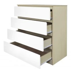 Norrwood Kommode Splendid Night - Hochglanz Weiß / Eiche Sonoma Dekor -Schlafzimmer Verkaufe DE 1000355300 220603 031 DETAILS P000000001000355300